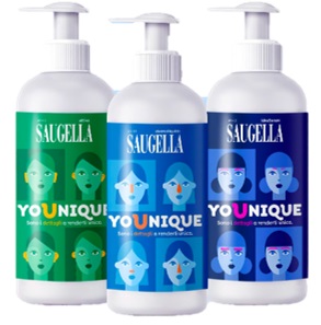 SAUGELLA YOUNIQUE BUNDLE 1 DERMOLIQUIDO 200 ML + 1 ATTIVA 200 ML + 1 IDRASERUM 200 ML - Farmamood