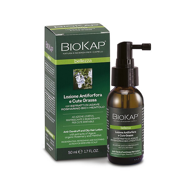 BIOKAP LOZIONE ANTIFORFORA E CUTE GRASSA NF 50 ML - Farmamood