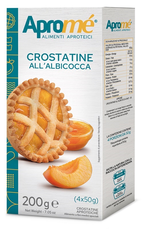 APROME' CROSTATINE ALBICOCCA 4 PEZZI DA 50 G - Farmamood