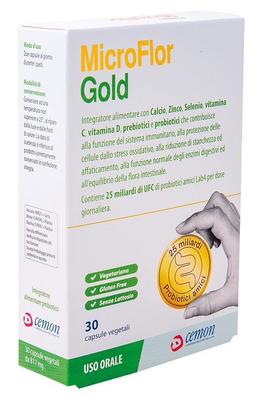 MICROFLOR GOLD 30 CAPSULE VEGETALI - Farmamood
