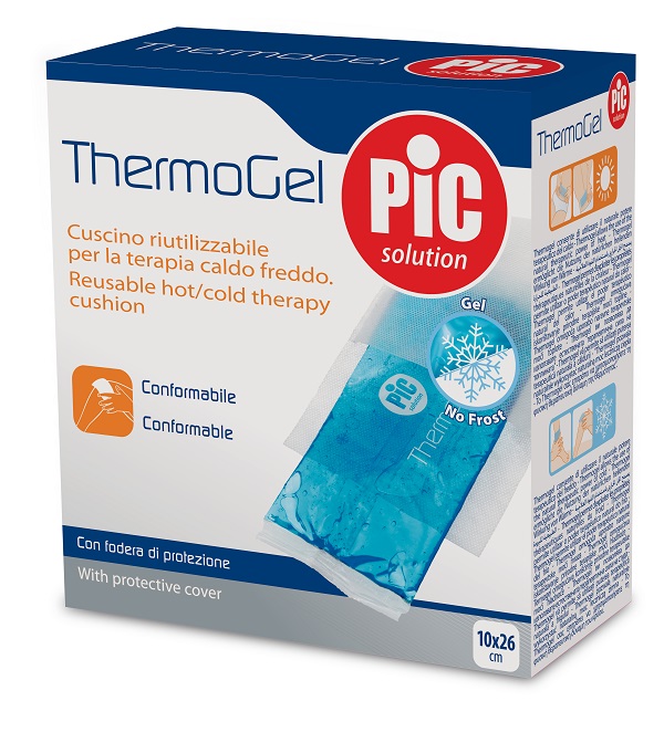 CUSCINO THERMOGEL 10X26 CM TERAPIA CALDO FREDDO CON FODERA ITC - Farmamood