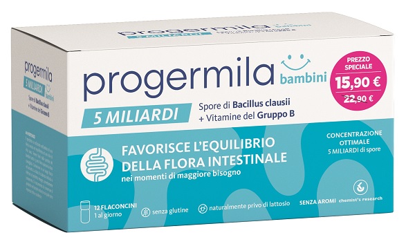 PROGERMILA BAMBINI 5MLD 12 FLACONCINI DA 10 ML - Farmamood
