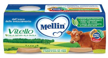 MELLIN OMOGENEIZZATO VITELLO 2 X 120 G - Farmamood