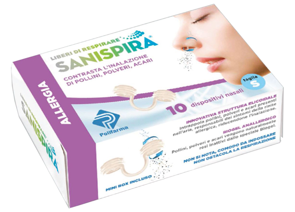 SANISPIRA ALLERGIA DISPOSITIVO NASALE 10 PEZZI TAGLIA M - Farmamood