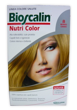 BIOSCALIN NUTRI COLOR 8 BIONDO CHIARO SINCROB 124 ML - Farmamood