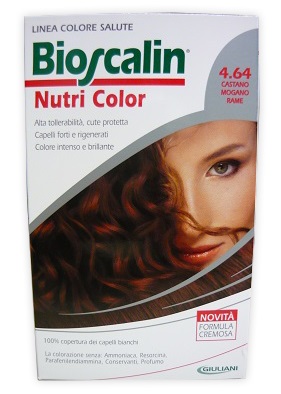 BIOSCALIN NUTRI COLOR 4,64 CASTANO MOGANO RAME 124 ML - Farmamood