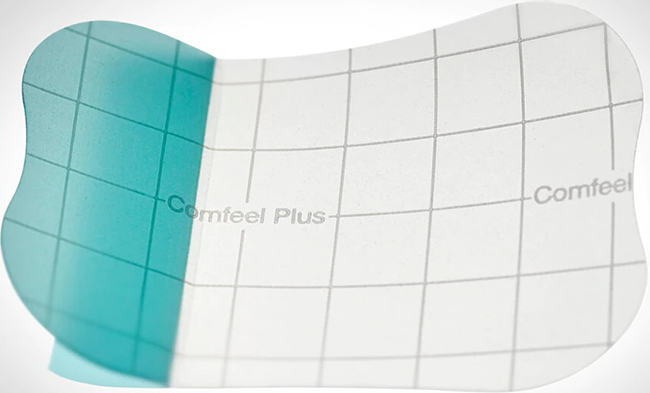 MEDICAZIONE SPECIALE ATTIVA TRASPARENTE CON IDROCOLLOIDE COMFEEL PLUS 5X7 CM 10 PEZZI - Farmamood