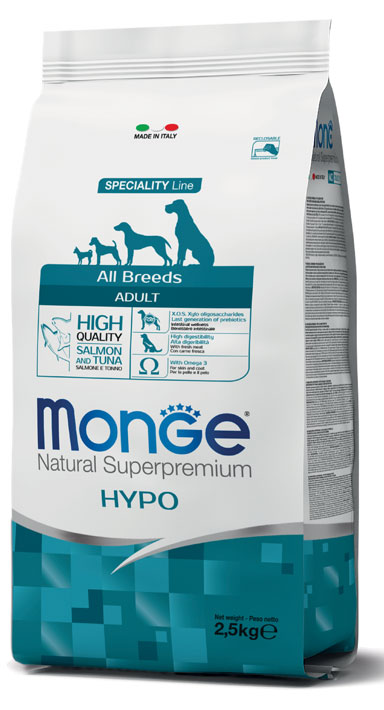 MONGE ALL BREEDS ADULT HYPOALLERGENIC SALMONE & TONNO 12000 G - Farmamood