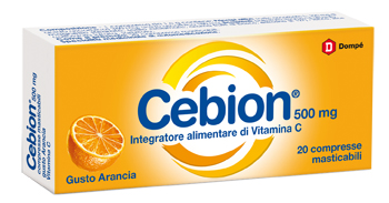 CEBION MASTICABILE ARANCIA VITAMINA C 500 MG 20 COMPRESSE - Farmamood