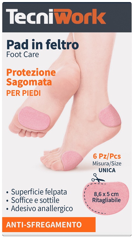 PAD IN FELTRO SAGOMATO 8,6X5CM 6 PEZZI - Farmamood