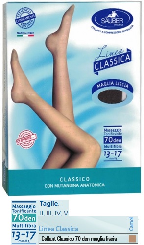 SAUBER CLASSICO COLLANT 70 DENARI MAGLIA LISCIA CAMEL 4 - Farmamood