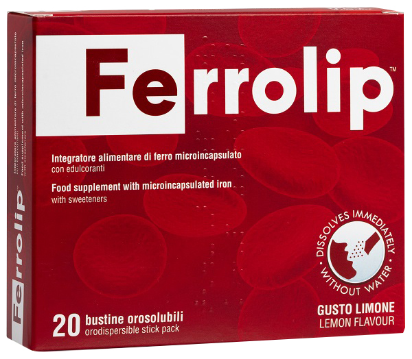 FERROLIP 20 BUSTINE OROSOLUBILI GUSTO LIMONE - Farmamood