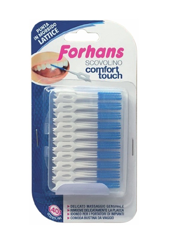 FORHANS SCOVOLINO COMFORT TOUCH PUNTA IN LATTICE 40 PEZZI - Farmamood