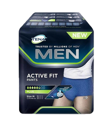 PULL UP UOMO TENA MEN PANTS ACTIVE FIT M 9 PEZZI - Farmamood