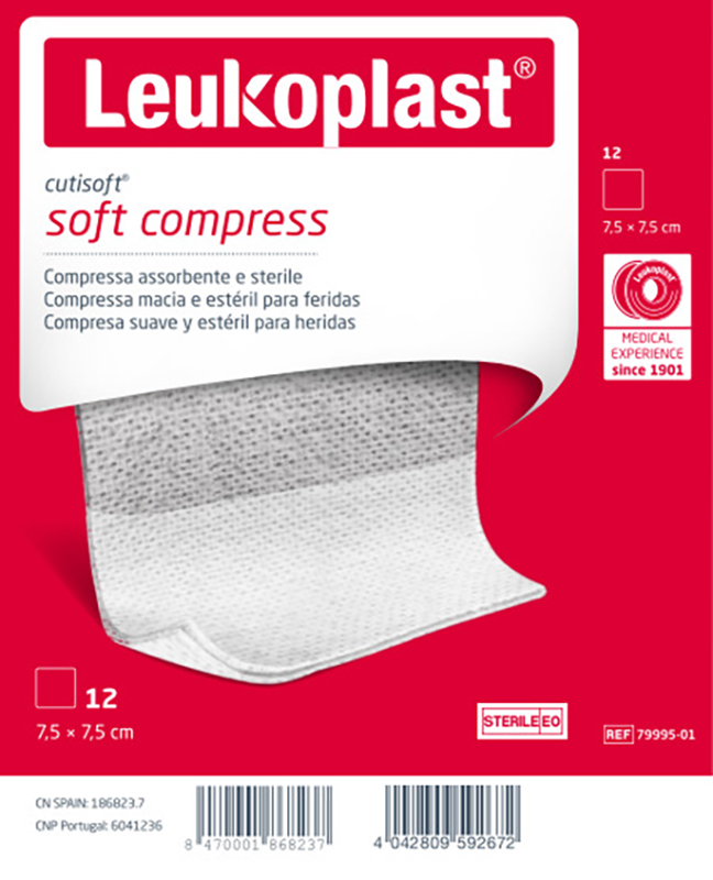 GARZA IDROFILA COMPRESSA CUTISOFT TESSUTO NON TESSUTO 7,5X7,5 CM 12 PEZZI - Farmamood