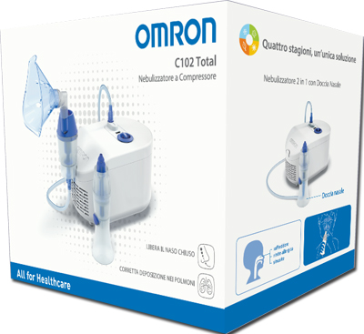 NEBULIZZATORE A PISTONE OMRON C102 TOTAL - Farmamood
