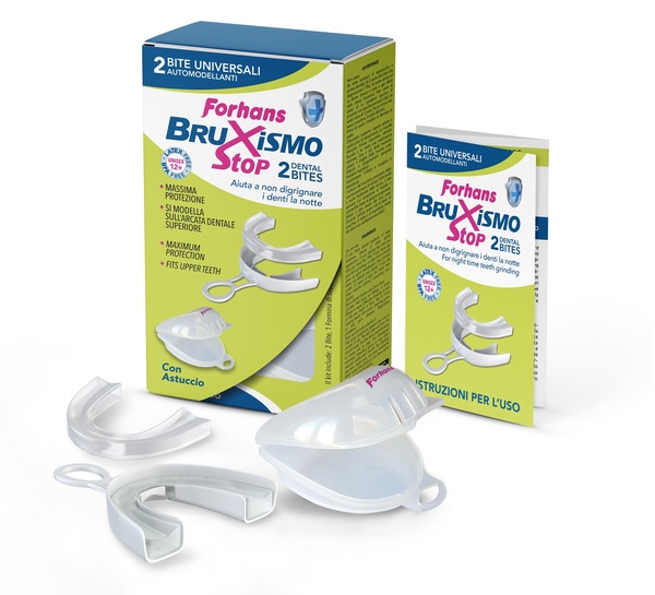 BITE UNIVERSALI AUTOMODELLANTI BRUXISMO STOP FORHANS 2 PEZZI - Farmamood