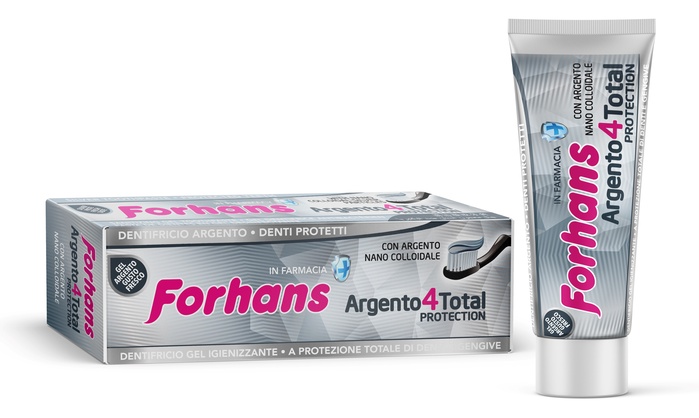 DENTIFRICIO SILVER 4 WHITE FORHANS 75 ML - Farmamood