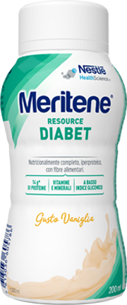 MERITENE RESOURCE DIABET VANIGLIA ALIMENTO IPERPROTEICO 28 VITAMINE E MINERALI 200 ML - Farmamood