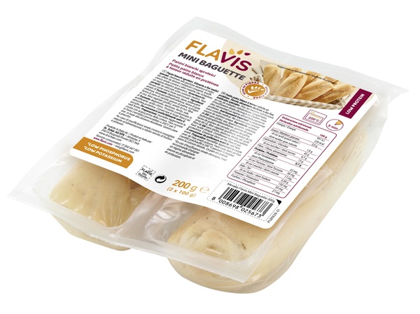 FLAVIS MINI BAGUETTE PANINI BIANCHI APROTEICI 2 PEZZI DA 100 G - Farmamood