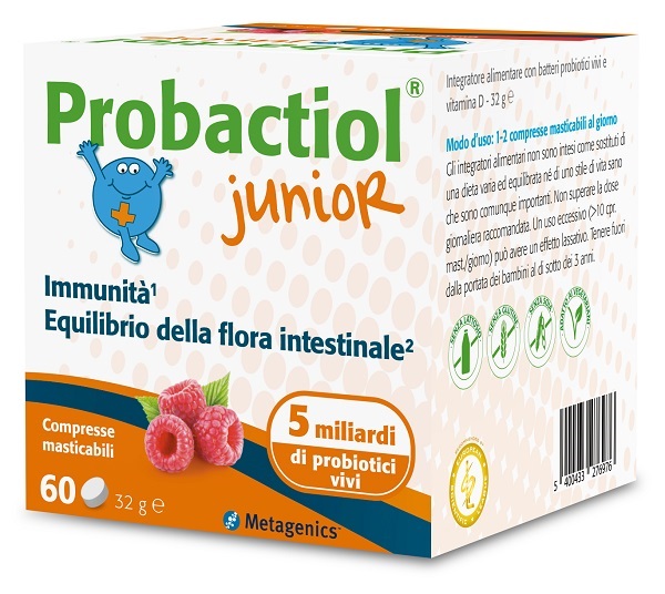 PROBACTIOL JUNIOR 60 COMPRESSE MASTICABILI NEW - Farmamood