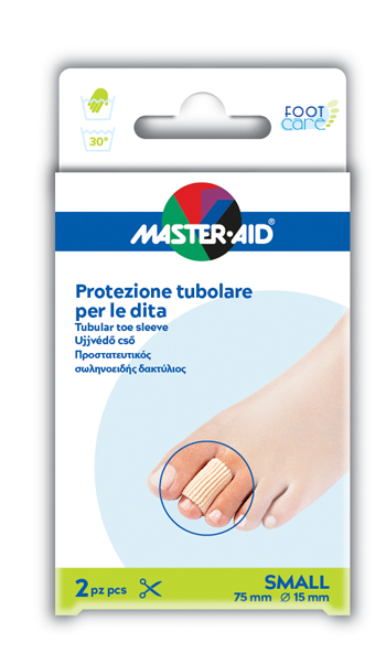 TUBO IN GEL MASTER-AID ELASTICIZZATO S 7,5 CM 2 PEZZI - Farmamood