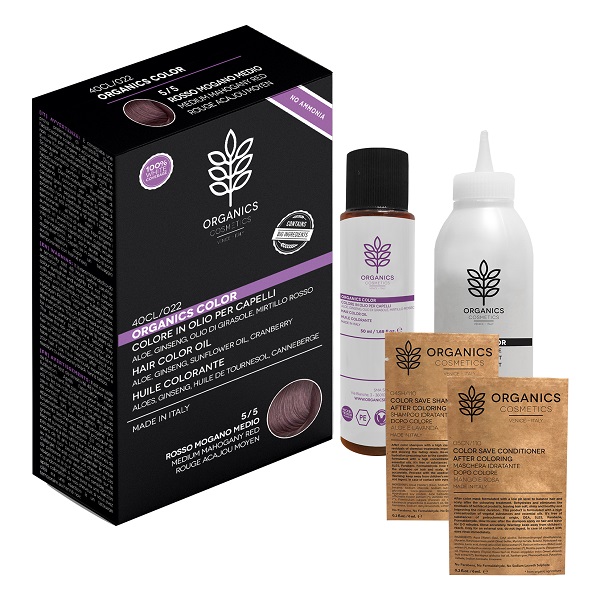 ORGANICS PHARM ORGANICS COLOR 5/5 ROSSO MOGANO MEDIO - Farmamood