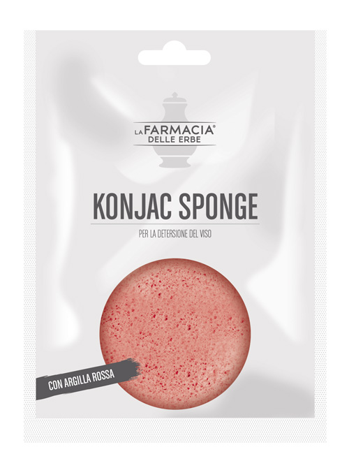 FDE KONJAC SPONGE ARGILLA ROSSA 1 PEZZO - Farmamood