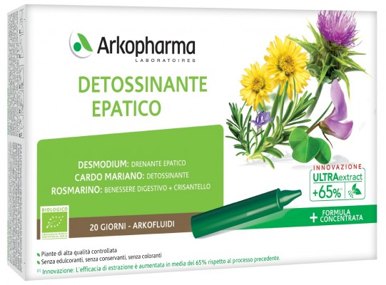 ARKOFLUIDI ULTRA SUONI DETOSSINANTE EPATICO 20 FIALE - Farmamood