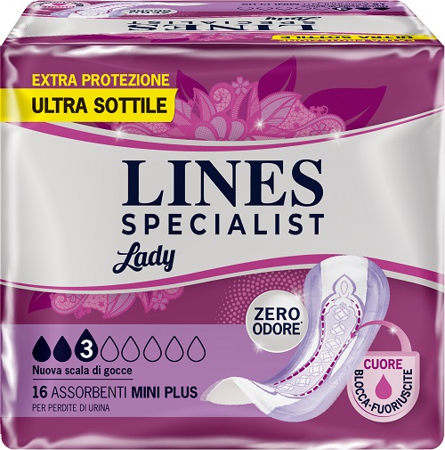 LINES SPECIALIST PANNOLONE MINI PLUS FARMA 16 PEZZI - Farmamood