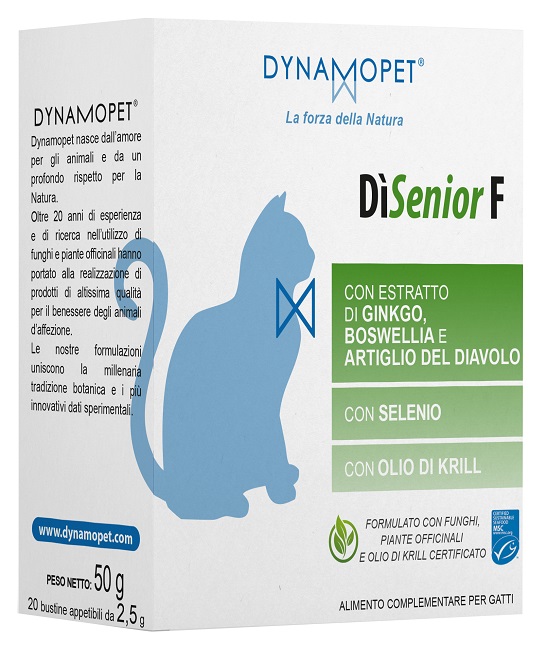 DISENIOR F PER GATTI 20 BUSTINE APPETIBILI DA 2,5 G - Farmamood