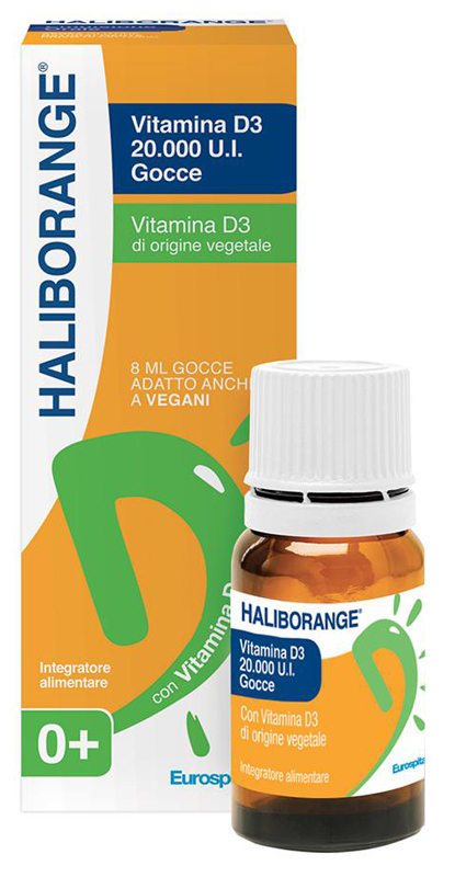 HALIBORANGE VITAMINA D3 20000 UI GOCCE 8 ML - Farmamood