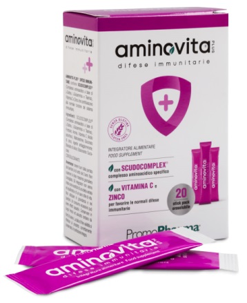 AMINOVITA PLUS DIFESE IMMUNITARIE 20 STICK PACK X 2,5 G - Farmamood