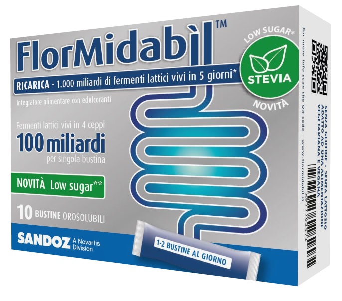 FLORMIDABIL RICARICA 10 BUSTINE CON STEVIA - Farmamood