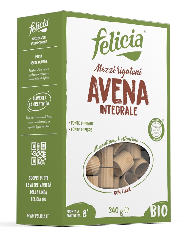 FELICIA MEZZI RIGATONI AVENA 340 G - Farmamood