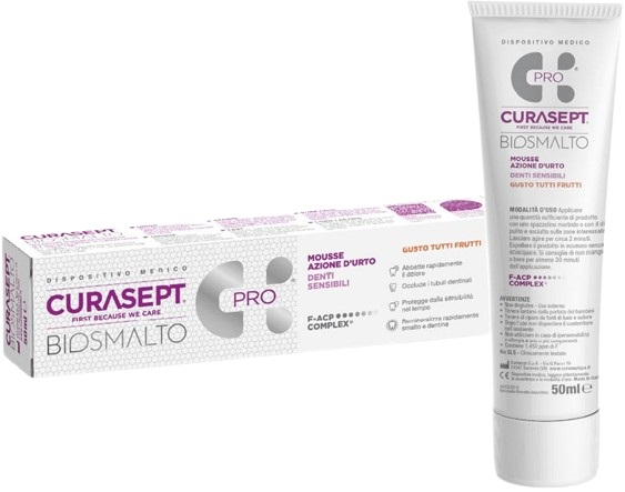 CURASEPT BIOSMALTO MOUSSE DENTI SENSIBILI 50 ML - Farmamood