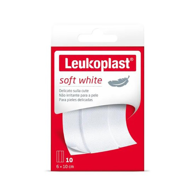 LEUKOPLAST SOFT WHITE 100 X 6 CM 10 PEZZI - Farmamood