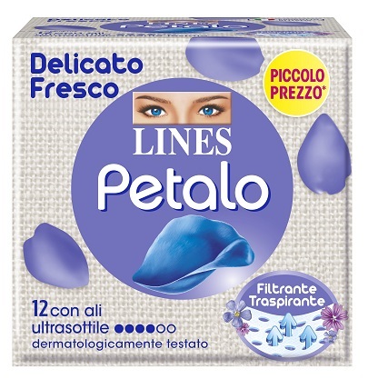 LINES PETALO BLU ASSORBENTE CON ALI 12 PEZZI - Farmamood