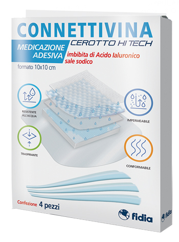 CEROTTO CONNETTIVINA HITECH 10 X 10 CM 4 PEZZI - Farmamood