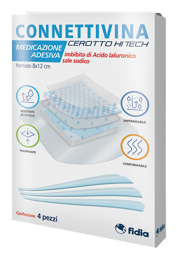 CEROTTO CONNETTIVINA HITECH 8 X 12 CM 4 PEZZI - Farmamood