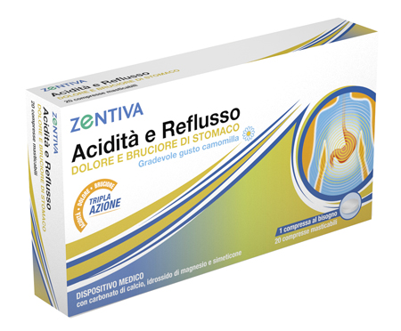 ZENTIVA ACIDITA' REFLUSSO 20 COMPRESSE MASTICABILI - Farmamood