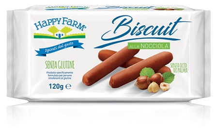 HAPPY FARM BISCUIT NOCCIOLA 120 G - Farmamood