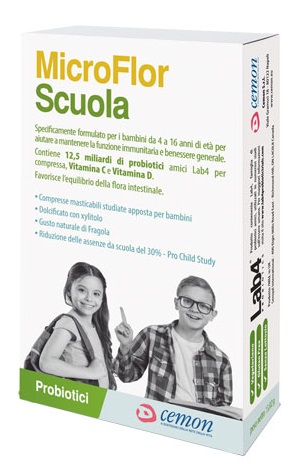 MICROFLOR SCUOLA 30 CAPSULE MASTICABILI - Farmamood