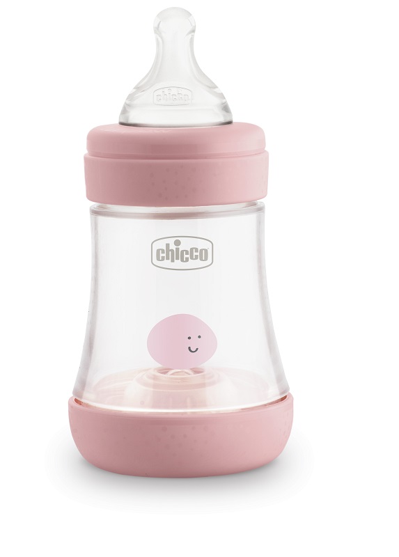CHICCO BIBERON PERFECT 5 GIRL 150 ML IN SILICONE 1 FORO - Farmamood