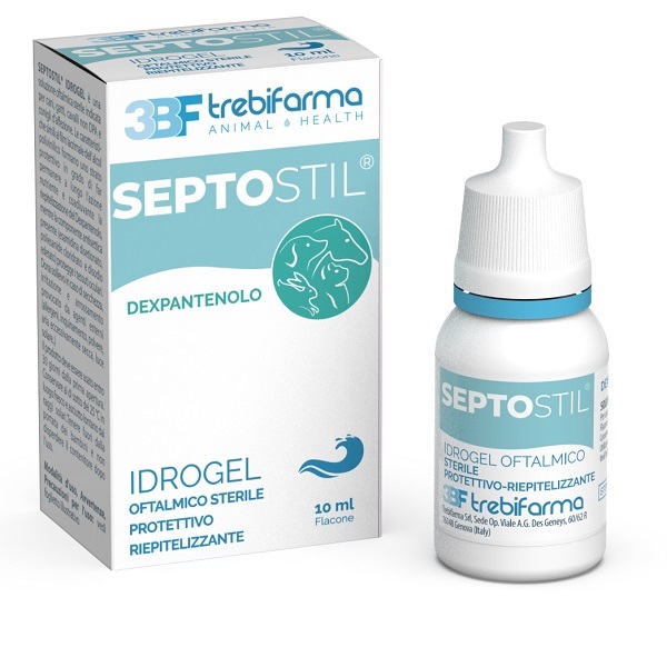 SEPTOSTIL SOLUZIONE OFTALMICA IDRATANTE EPITELIO PROTETTIVA LENITIVA LUBRIFICANTE PER CANI E GATTI 10 ML - Farmamood
