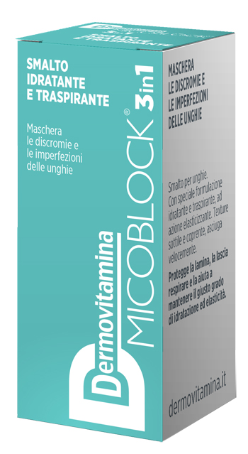 DERMOVITAMINA MICOBLOCK 3 IN 1 SMALTO IDRATANTE E TRASPIRANTE TURCHESE 5 ML - Farmamood