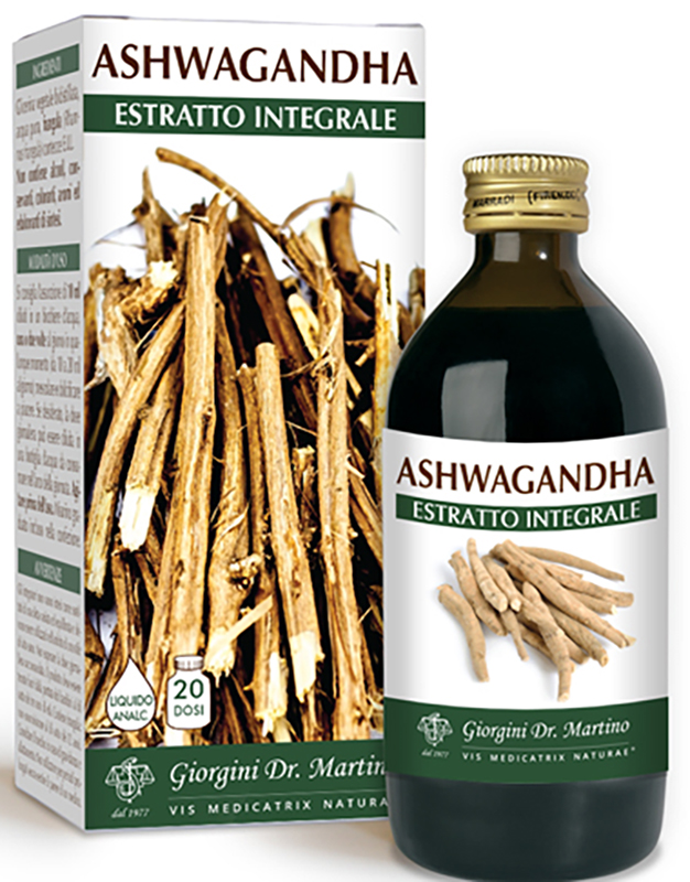 ASHWAGANDHA ESTRATTO INTEGRALE LIQUIDO ANALCOLICO 200 ML - Farmamood