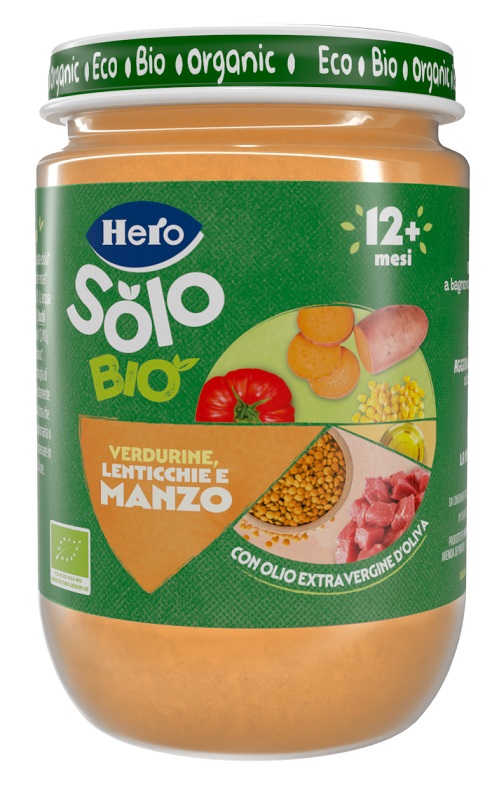 HERO SOLO OMOGENEIZZATO VERDURINE CON MANZO 100% BIO 190 G - Farmamood