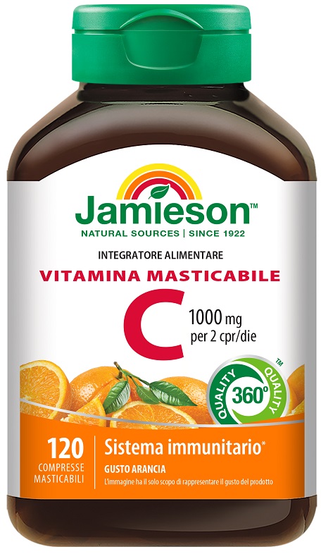 JAMIESON VITAMINA C 1000 MASTICABILE ARANCIA 120 COMPRESSE - Farmamood