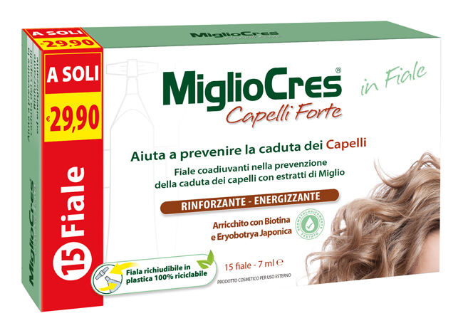 MIGLIOCRES FORTE 15 FIALE TRATTAMENTO DERMOCOSMETICO - Farmamood